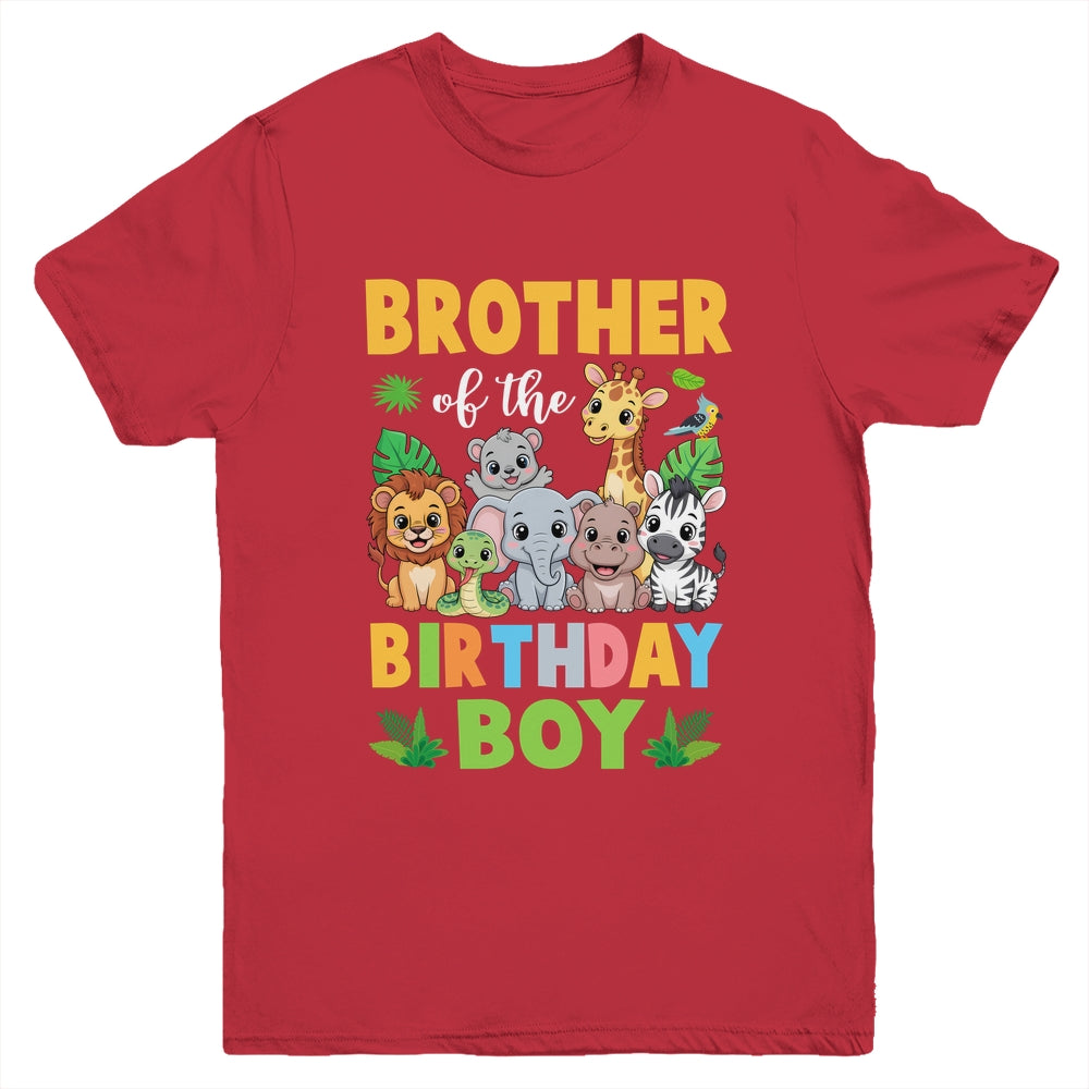 Brother Of The Birthday Boy Kids Safari Jungle Animal Youth Shirt | teecentury
