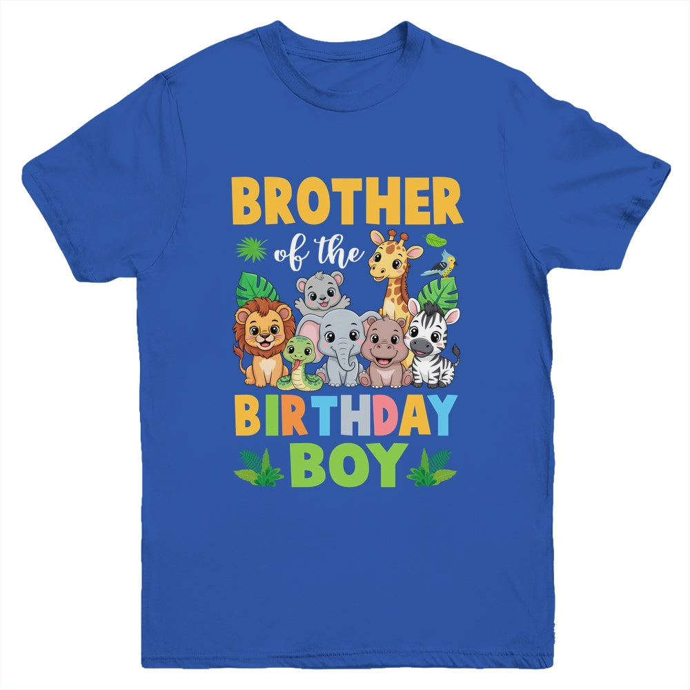 Brother Of The Birthday Boy Kids Safari Jungle Animal Youth Shirt | teecentury