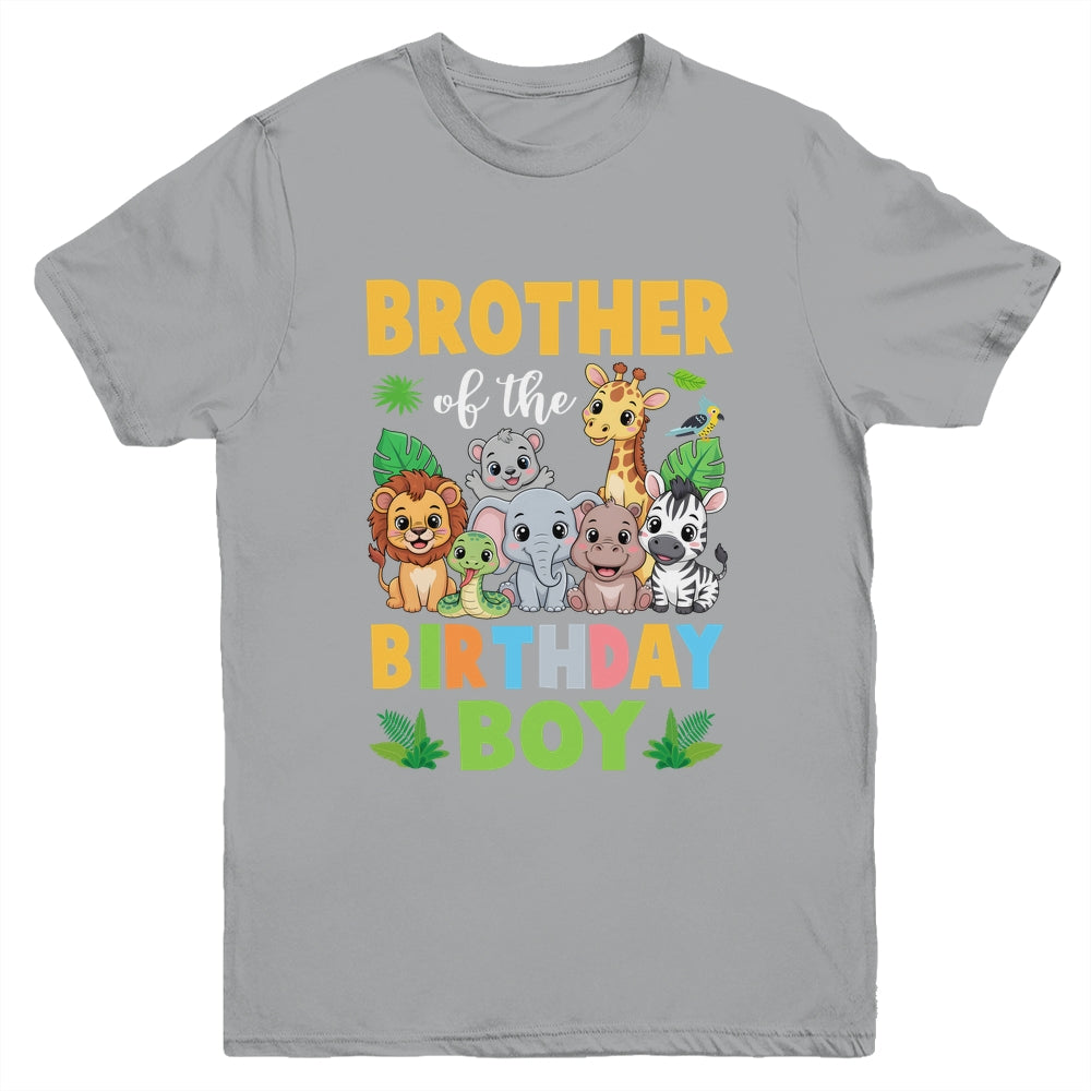 Brother Of The Birthday Boy Kids Safari Jungle Animal Youth Shirt | teecentury