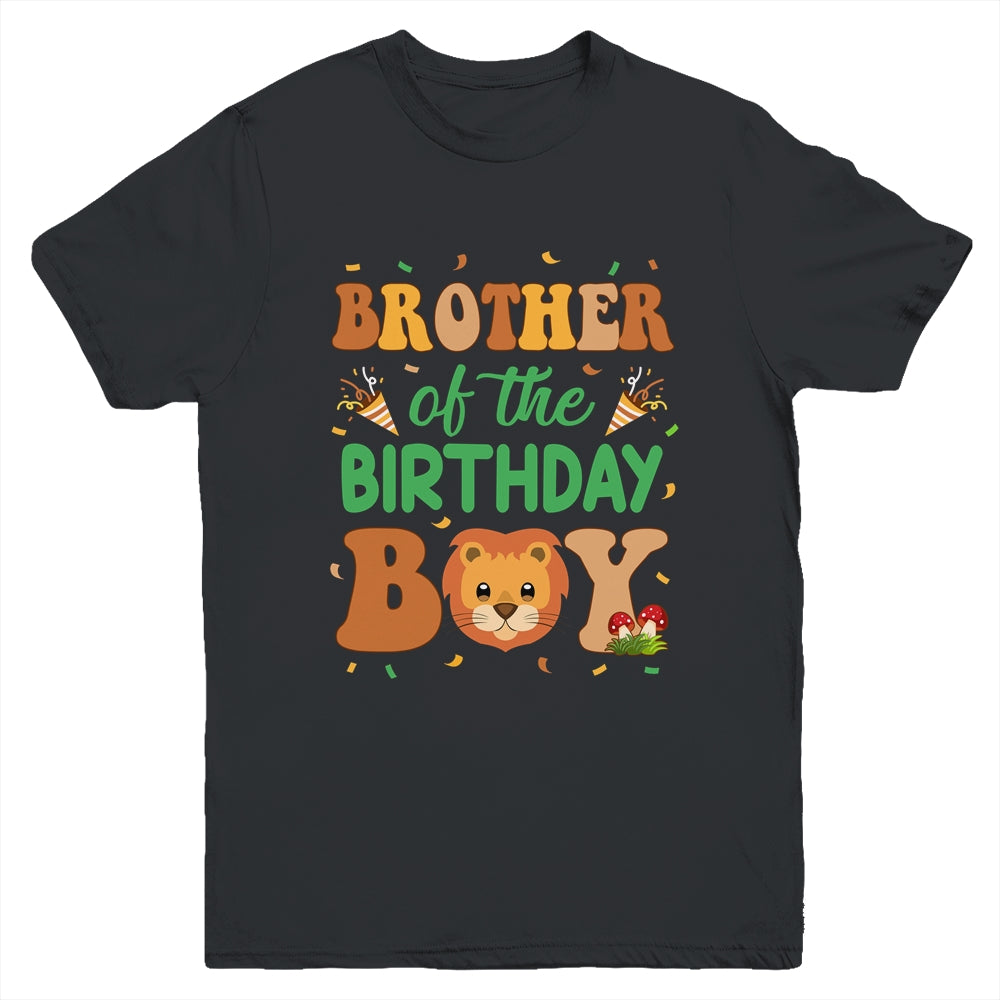 Brother Of The Birthday Boy Lion Family Party Decorations Youth Shirt | teecentury