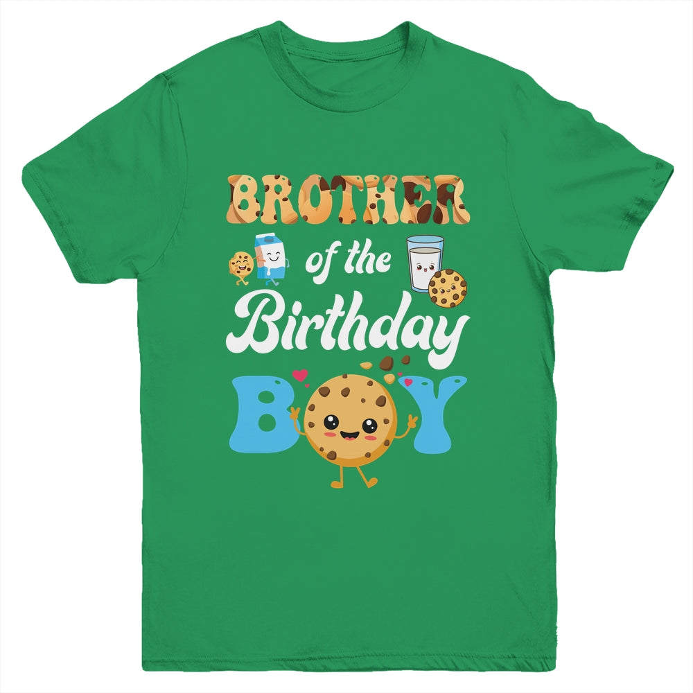 Brother Of The Birthday Boy Milk And Cookies 1st Birthday Youth Shirt | teecentury