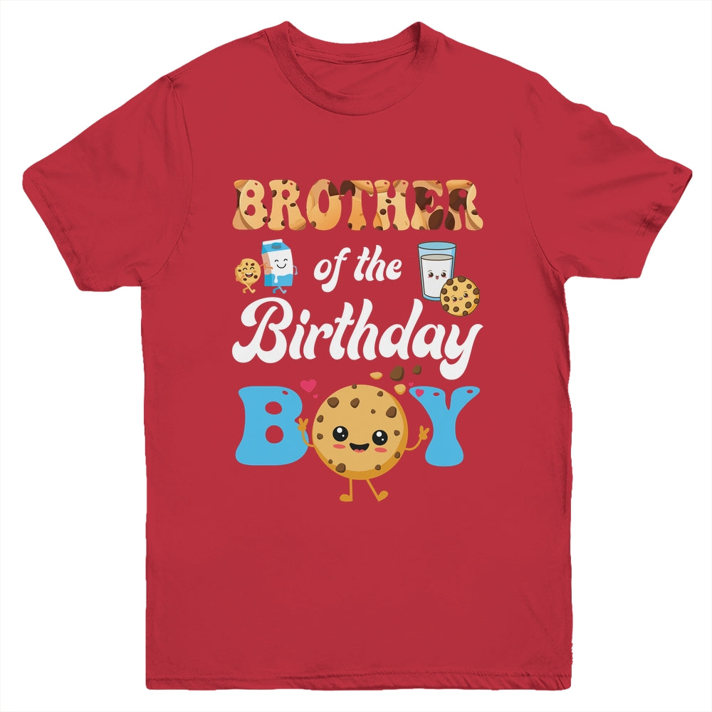 Brother Of The Birthday Boy Milk And Cookies 1st Birthday Youth Shirt | teecentury