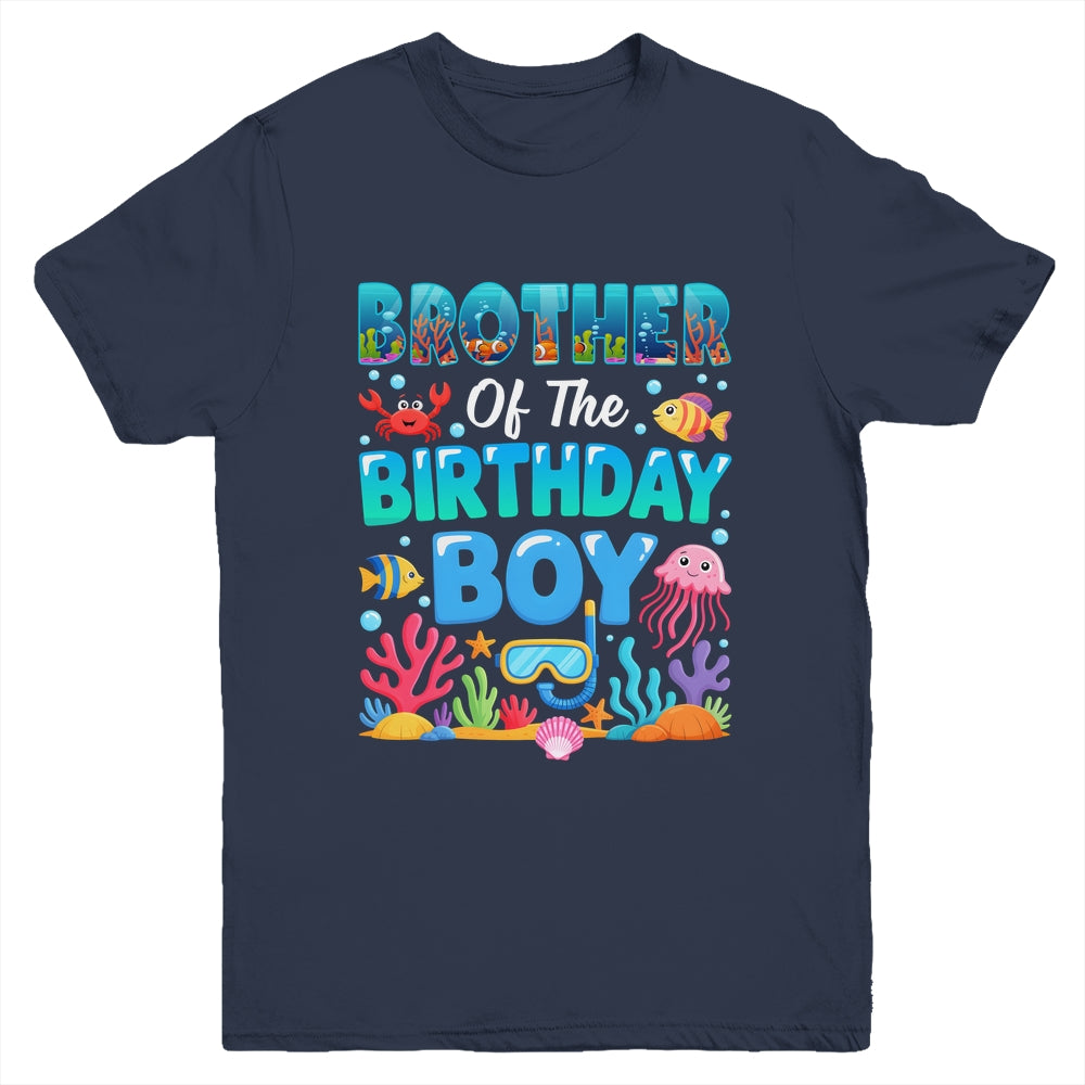 Brother Of The Birthday Boy Sea Animals Ocean Aquarium Youth Shirt | teecentury