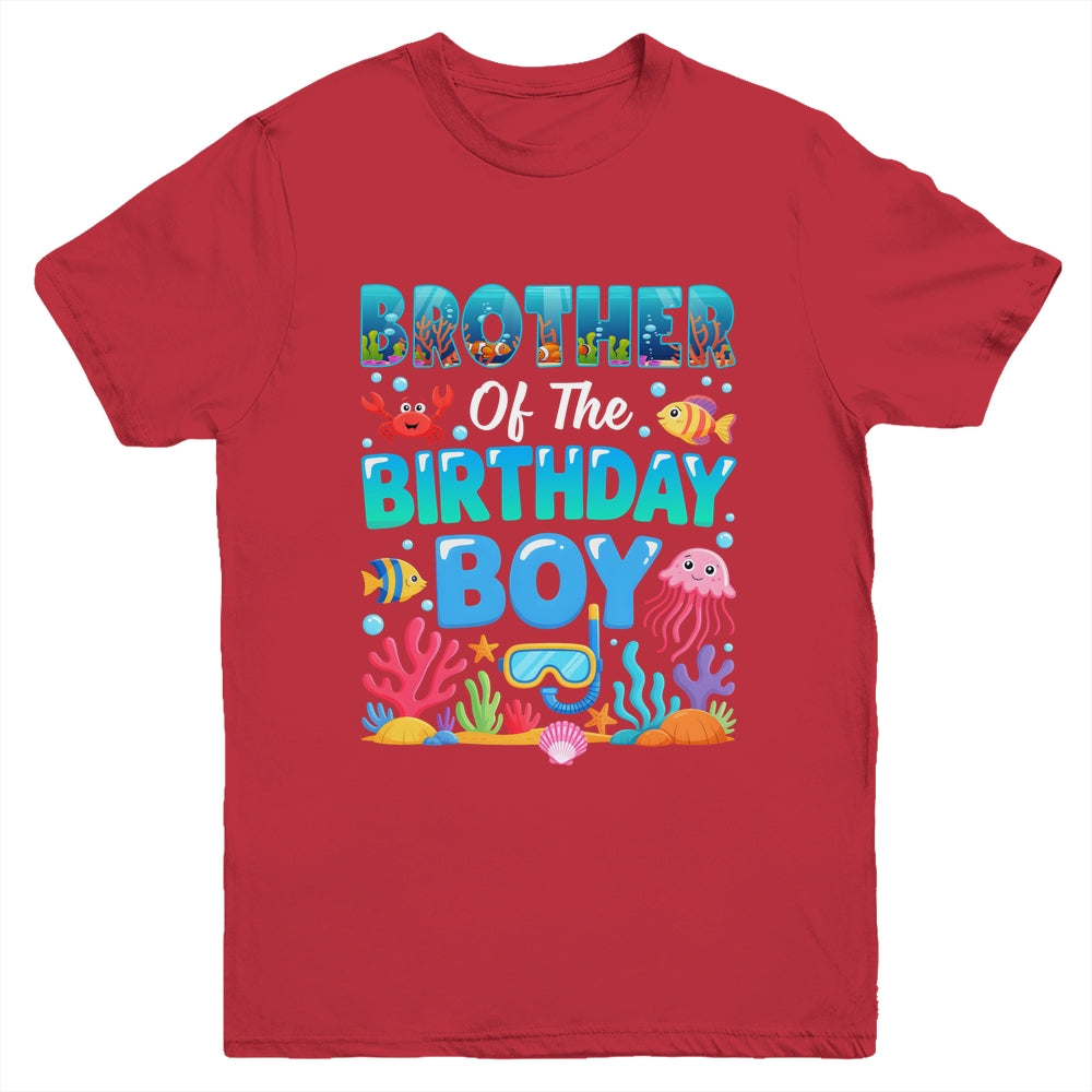 Brother Of The Birthday Boy Sea Animals Ocean Aquarium Youth Shirt | teecentury