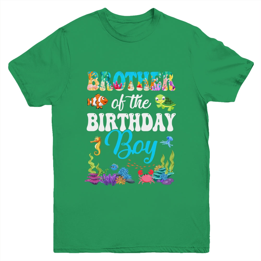 Brother Of The Birthday Boy Sea Fish Ocean Aquarium Party Youth Shirt | teecentury
