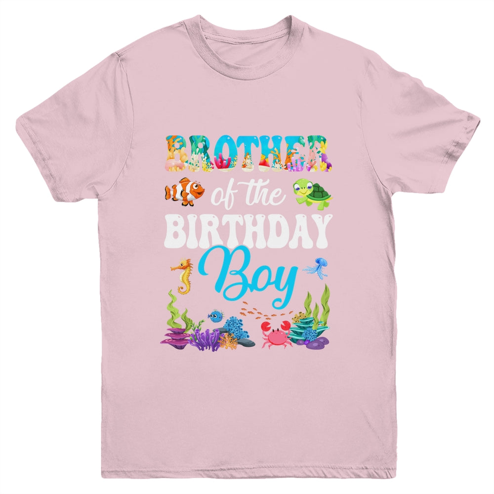 Brother Of The Birthday Boy Sea Fish Ocean Aquarium Party Youth Shirt | teecentury
