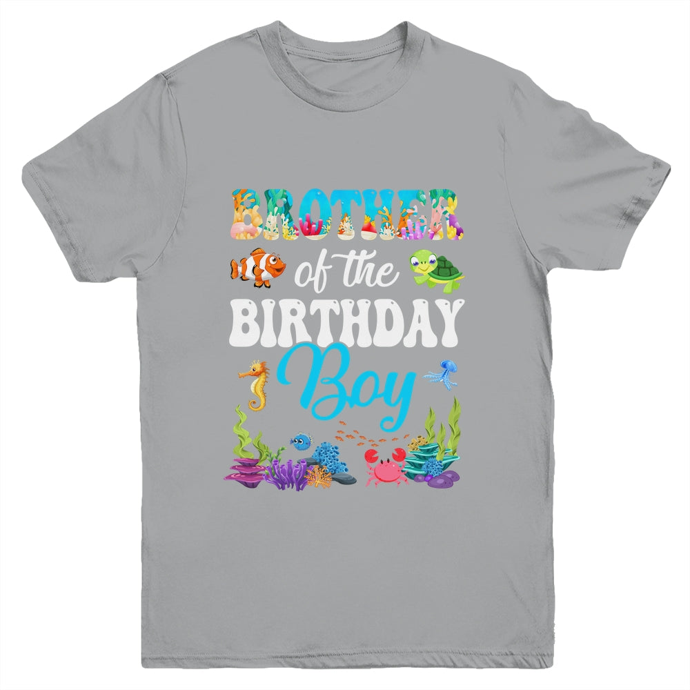 Brother Of The Birthday Boy Sea Fish Ocean Aquarium Party Youth Shirt | teecentury