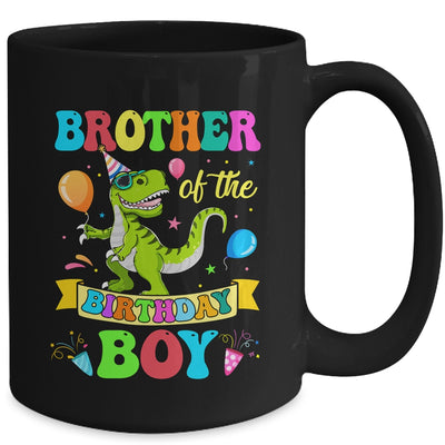 Brother Of The Birthday Boy T-Rex Dinosaur Birthday Party Mug | teecentury