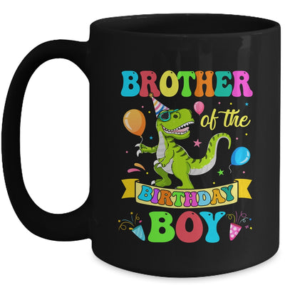 Brother Of The Birthday Boy T-Rex Dinosaur Birthday Party Mug | teecentury
