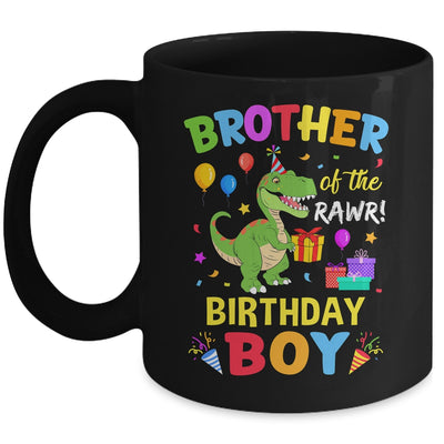 Brother Of The Birthday Boy T-Rex Funny Dinosaur Boy Party Mug | teecentury