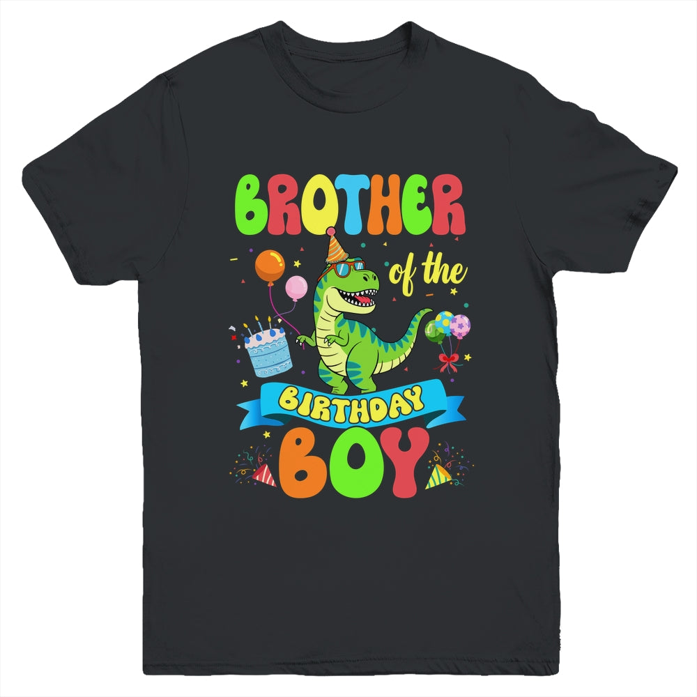 Brother Of The Birthday Boy TRex Dinosaur Birthday Family Youth Shirt | teecentury