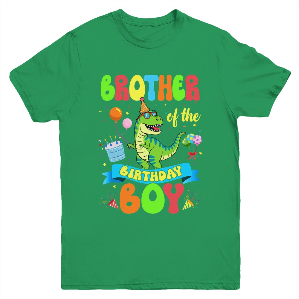 Brother Of The Birthday Boy TRex Dinosaur Birthday Family Youth Shirt | teecentury