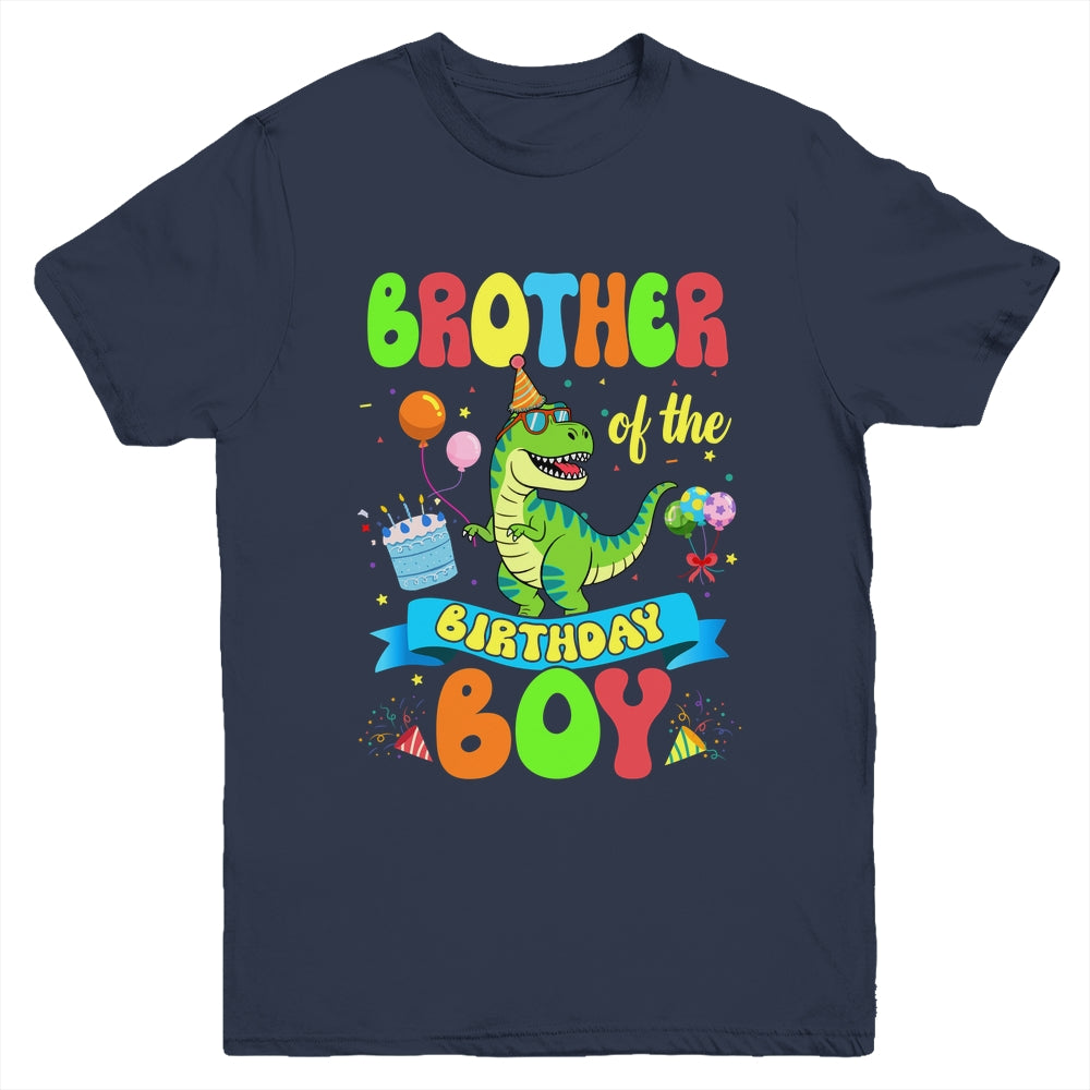 Brother Of The Birthday Boy TRex Dinosaur Birthday Family Youth Shirt | teecentury