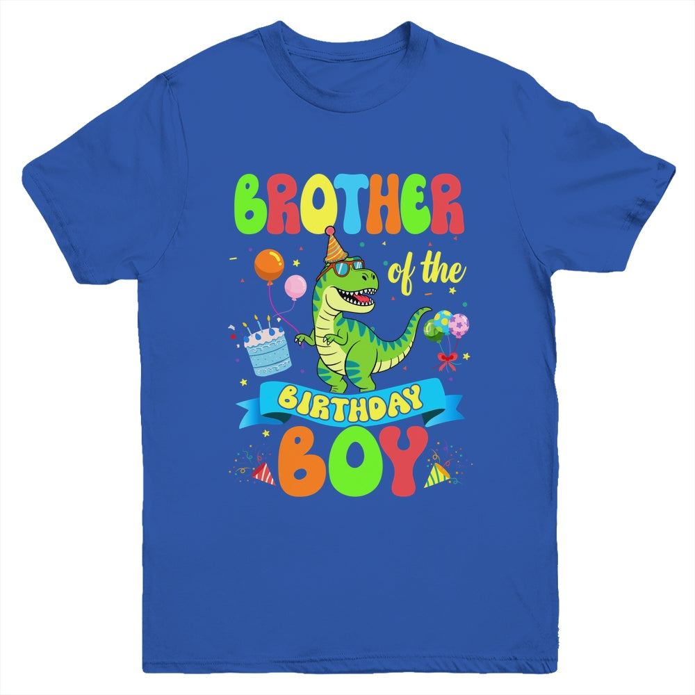 Brother Of The Birthday Boy TRex Dinosaur Birthday Family Youth Shirt | teecentury