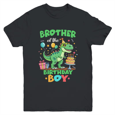 Brother Of The Birthday Boy T Rex Dinosaur Family Party Youth Shirt | teecentury