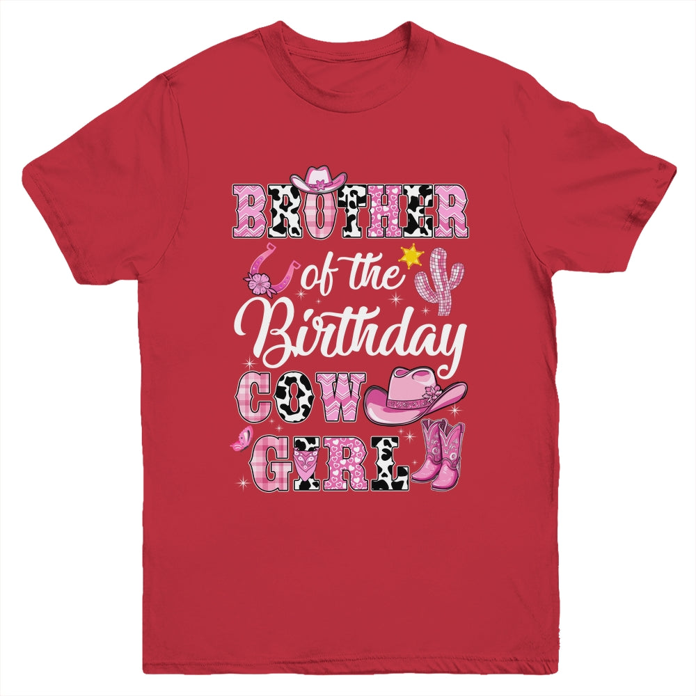 Brother Of The Birthday Cow Girl Western Cowgirl 1st Birthday Youth Shirt | teecentury