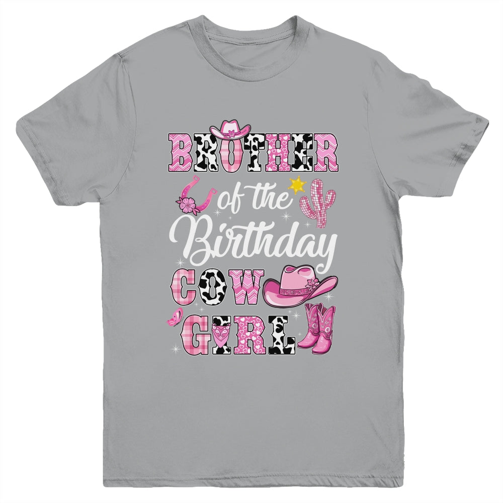 Brother Of The Birthday Cow Girl Western Cowgirl 1st Birthday Youth Shirt | teecentury