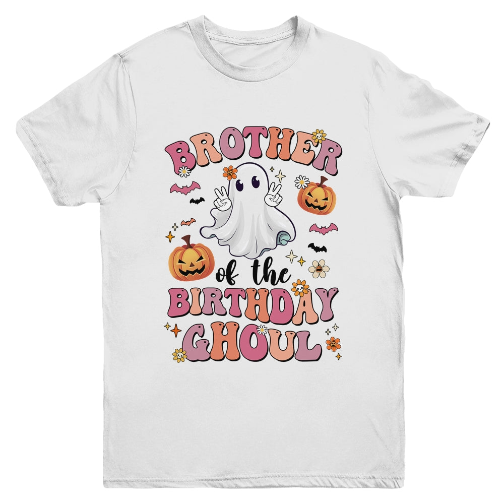 Brother Of The Birthday Ghoul Halloween Bday Boys Girls Ghost Youth Shirt | teecentury