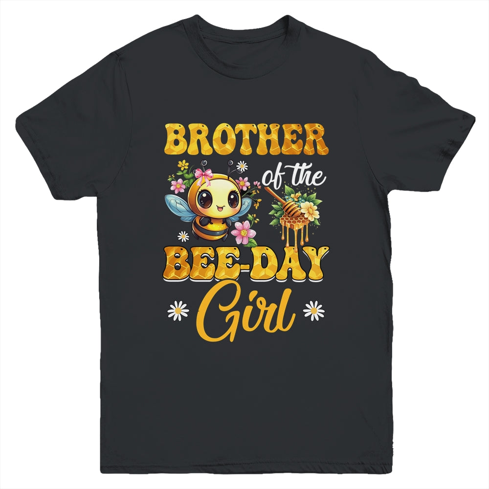 Brother Of The Birthday Girl Bee Family Birthday Party Youth Shirt | teecentury