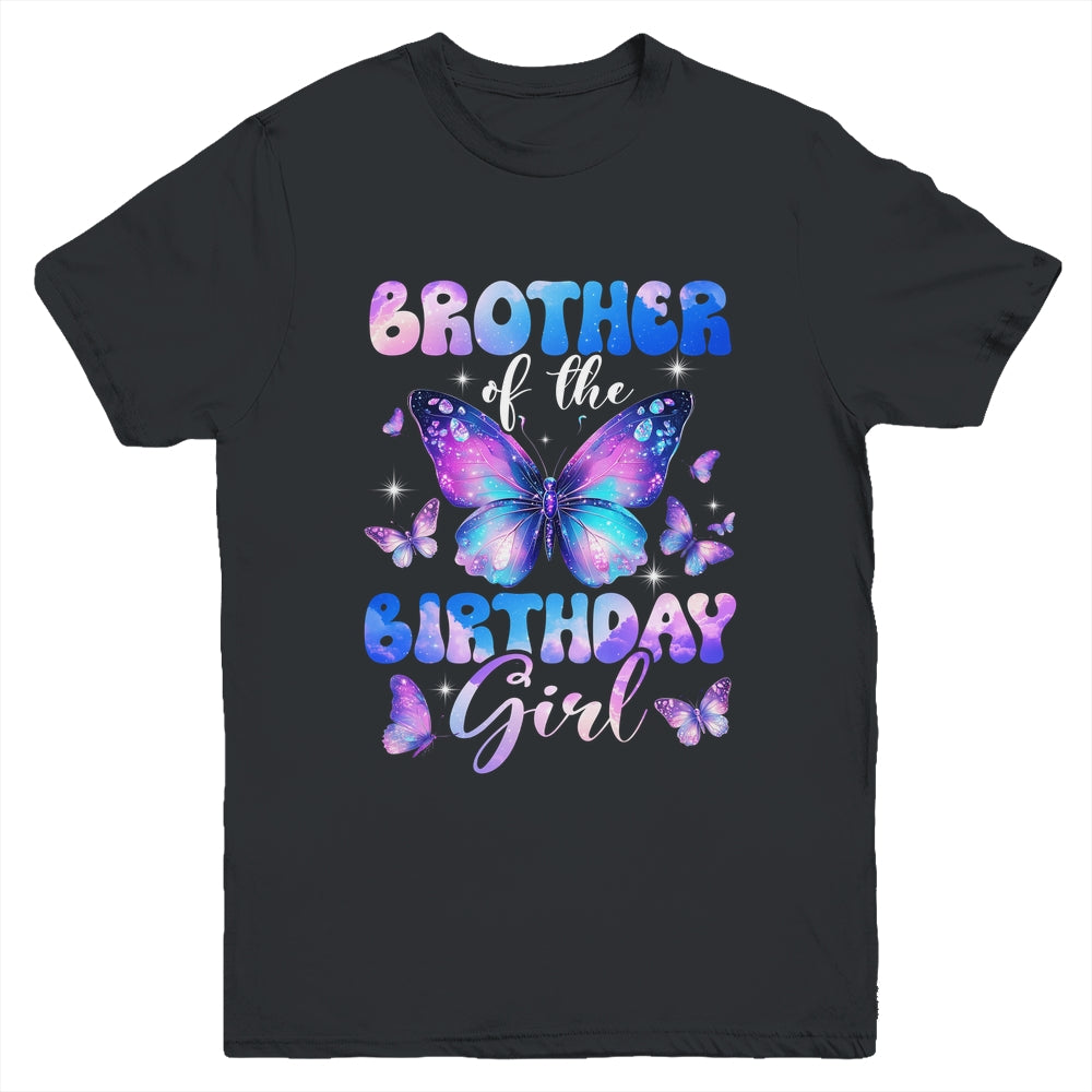 Brother Of The Birthday Girl Butterfly Family Matching Youth Shirt | teecentury