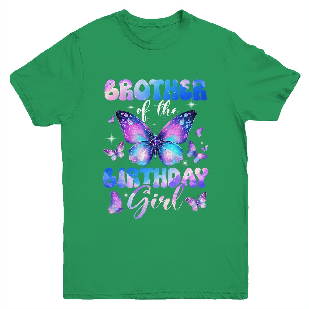 Brother Of The Birthday Girl Butterfly Family Matching Youth Shirt | teecentury