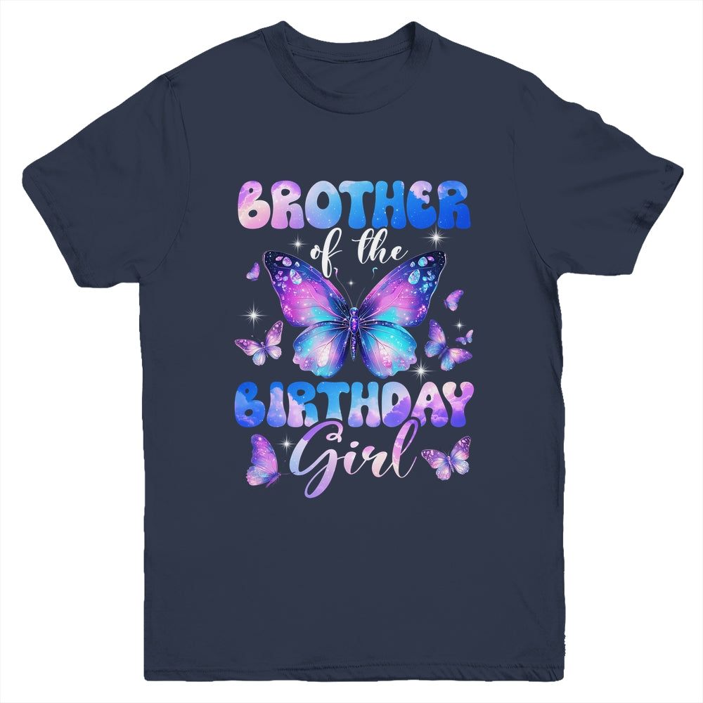 Brother Of The Birthday Girl Butterfly Family Matching Youth Shirt | teecentury