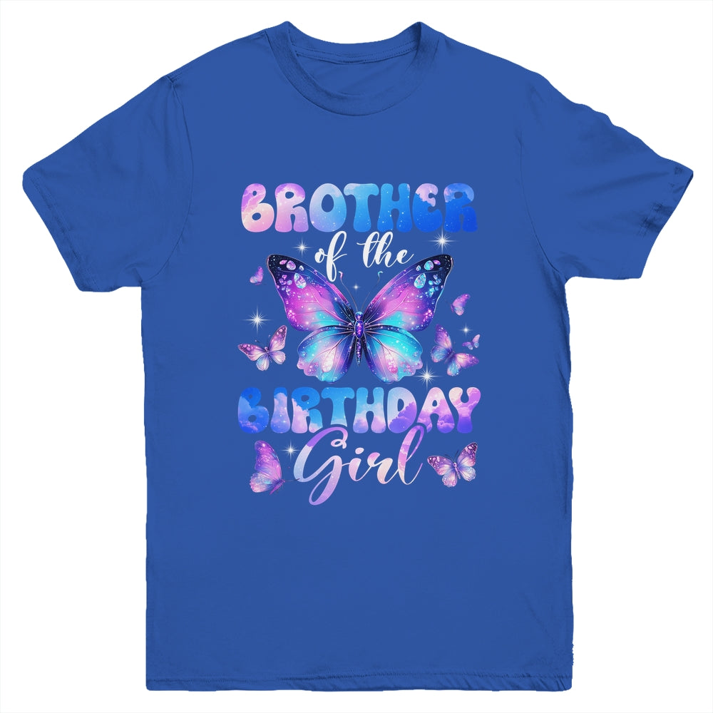 Brother Of The Birthday Girl Butterfly Family Matching Youth Shirt | teecentury