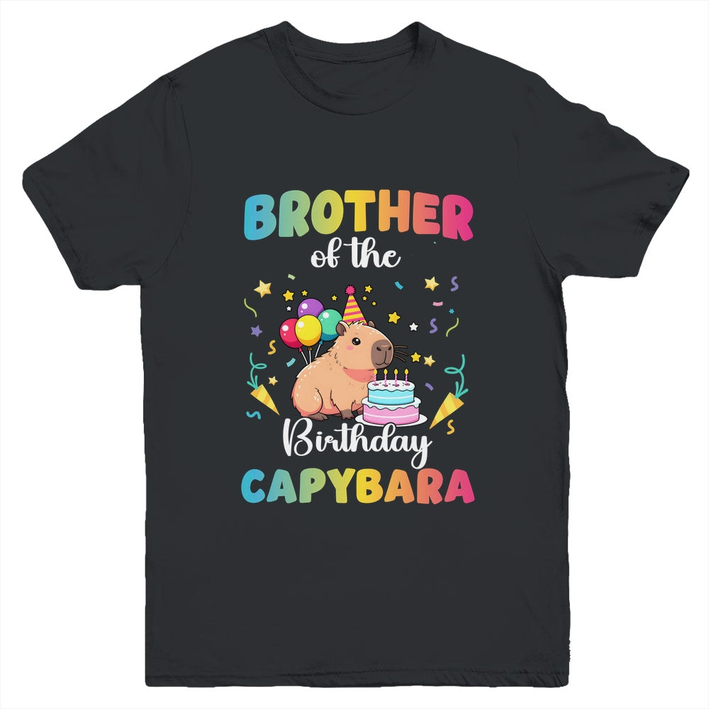 Brother Of The Birthday Girl Capybara Bday Party Family Youth Shirt | teecentury