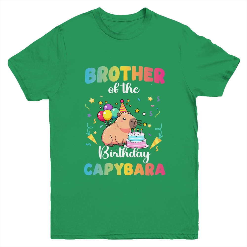 Brother Of The Birthday Girl Capybara Bday Party Family Youth Shirt | teecentury