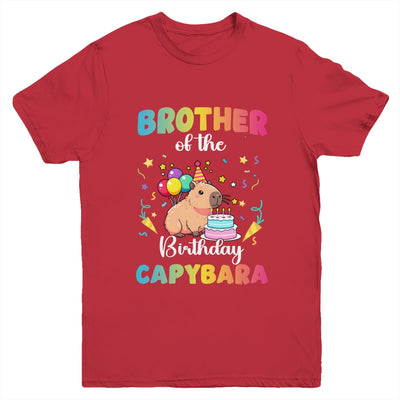 Brother Of The Birthday Girl Capybara Bday Party Family Youth Shirt | teecentury