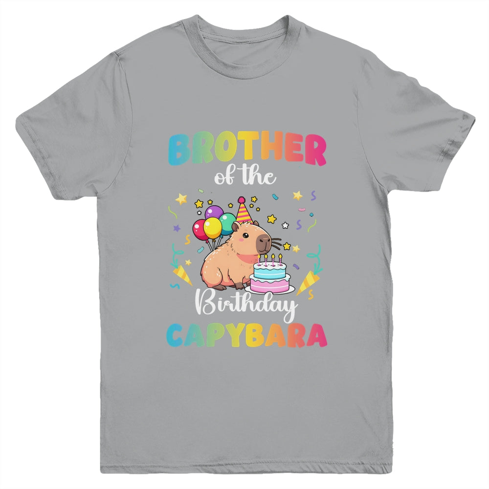 Brother Of The Birthday Girl Capybara Bday Party Family Youth Shirt | teecentury