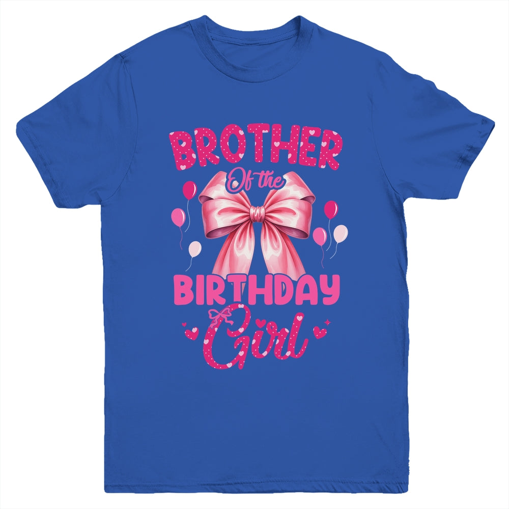 Brother Of The Birthday Girl Coquette Bow Matching Family Youth Shirt | teecentury