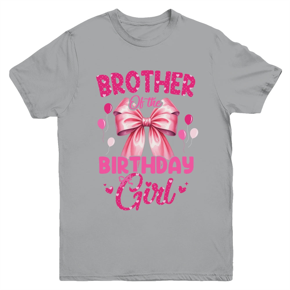 Brother Of The Birthday Girl Coquette Bow Matching Family Youth Shirt | teecentury