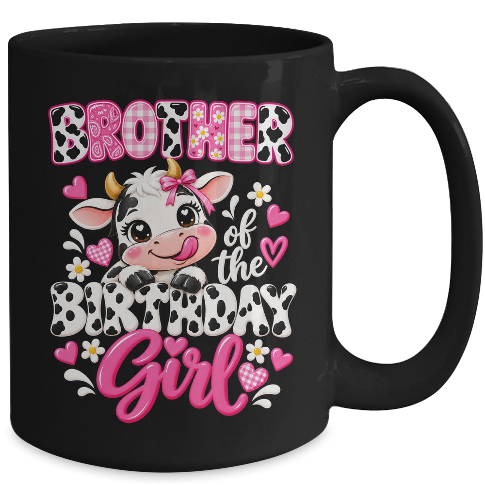 Brother Of The Birthday Girl Cow 1St Birthday Family Farm Mug | teecentury