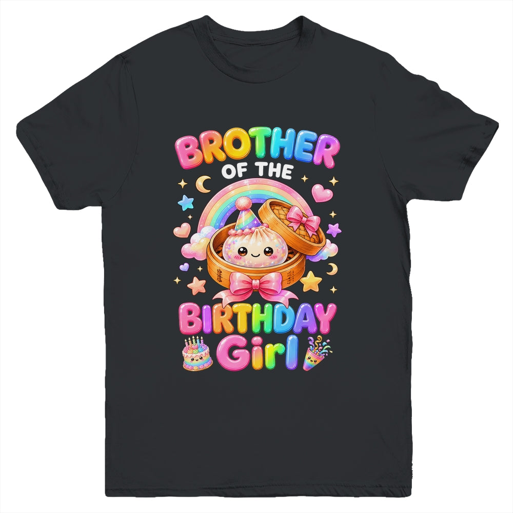 Brother Of The Birthday Girl Kawaii Dumpling Squishy Family Youth Shirt | teecentury