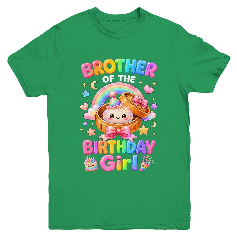 Brother Of The Birthday Girl Kawaii Dumpling Squishy Family Youth Shirt | teecentury