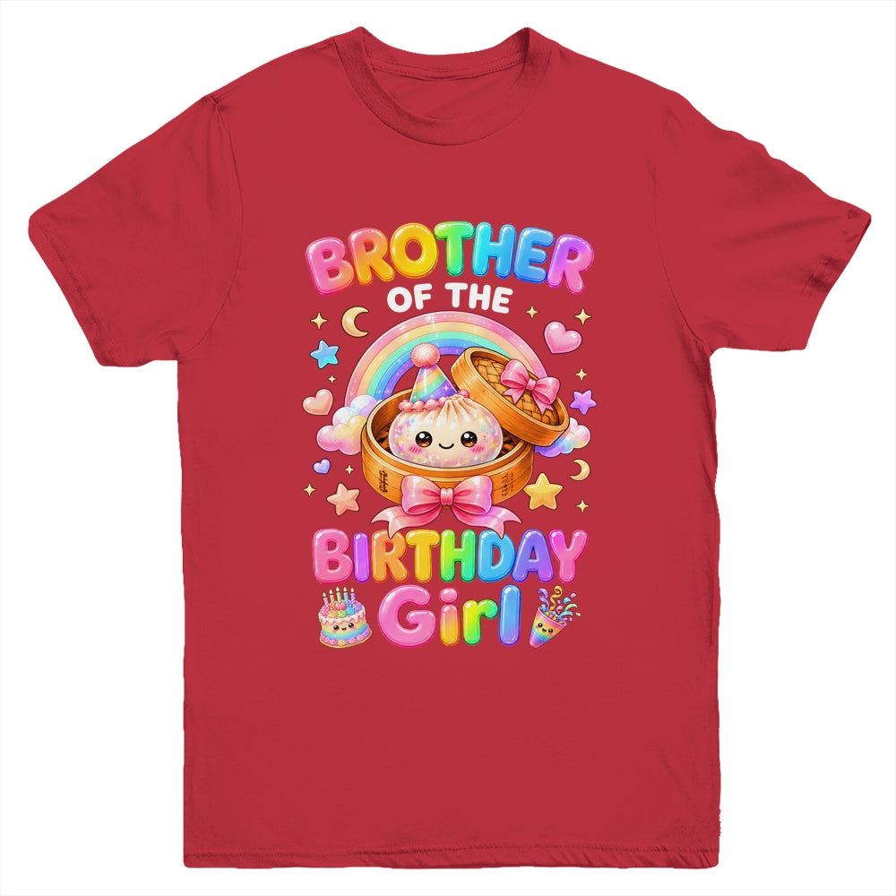 Brother Of The Birthday Girl Kawaii Dumpling Squishy Family Youth Shirt | teecentury