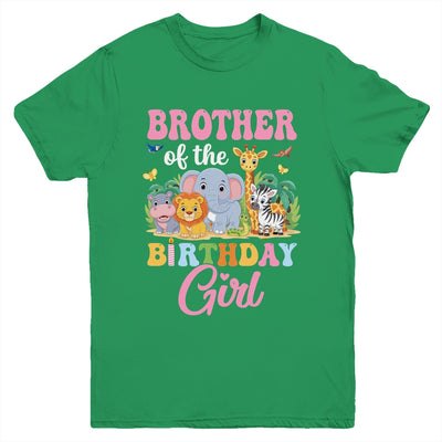 Brother Of The Birthday Girl Kids Safari Jungle Animal Youth Shirt | teecentury