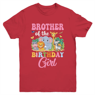 Brother Of The Birthday Girl Kids Safari Jungle Animal Youth Shirt | teecentury