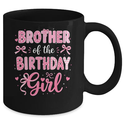 Brother Of The Birthday Girl Matching Pink Coquette Bow Mug | teecentury