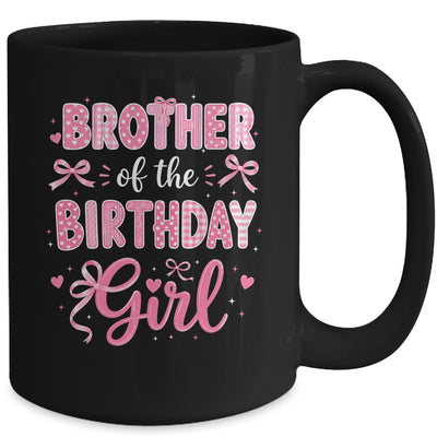 Brother Of The Birthday Girl Matching Pink Coquette Bow Mug | teecentury