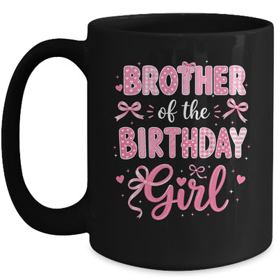 Brother Of The Birthday Girl Matching Pink Coquette Bow Mug | teecentury