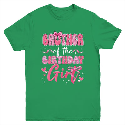Brother Of The Birthday Girl Pink Coquette Bow Family Youth Shirt | teecentury