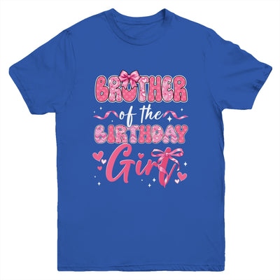 Brother Of The Birthday Girl Pink Coquette Bow Family Youth Shirt | teecentury