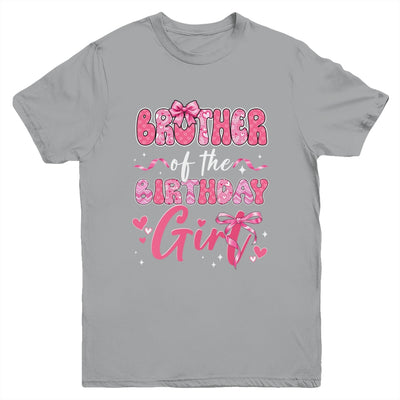 Brother Of The Birthday Girl Pink Coquette Bow Family Youth Shirt | teecentury