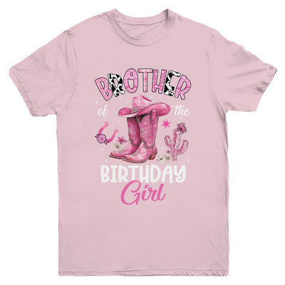Brother Of The Birthday Girl Pink Cowgirl Western Cow Girl Youth Shirt | teecentury