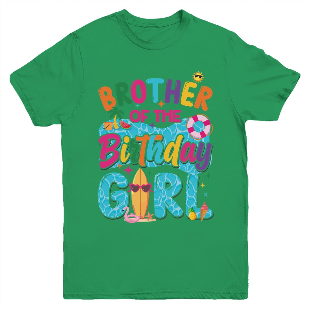 Brother Of The Birthday Girl Pool Party Beach Family Matching Youth Shirt | teecentury