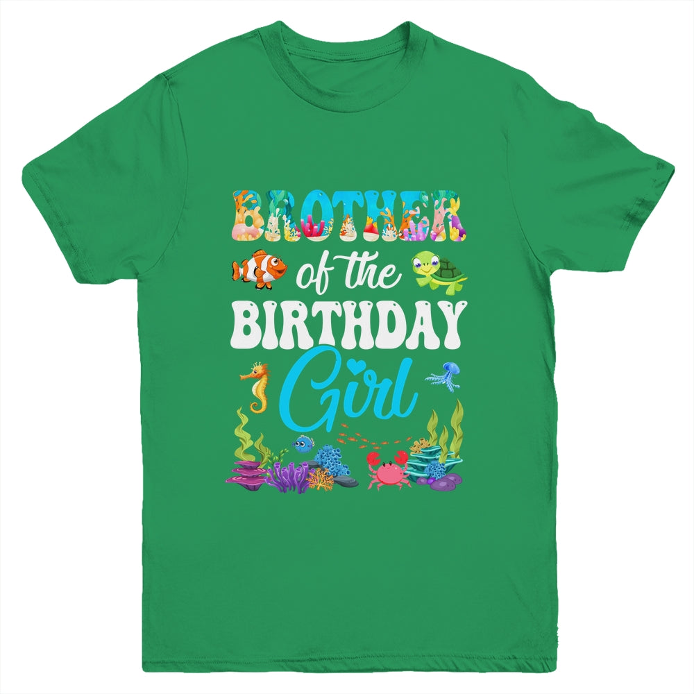 Brother Of The Birthday Girl Sea Fish Ocean Aquarium Party Youth Shirt | teecentury