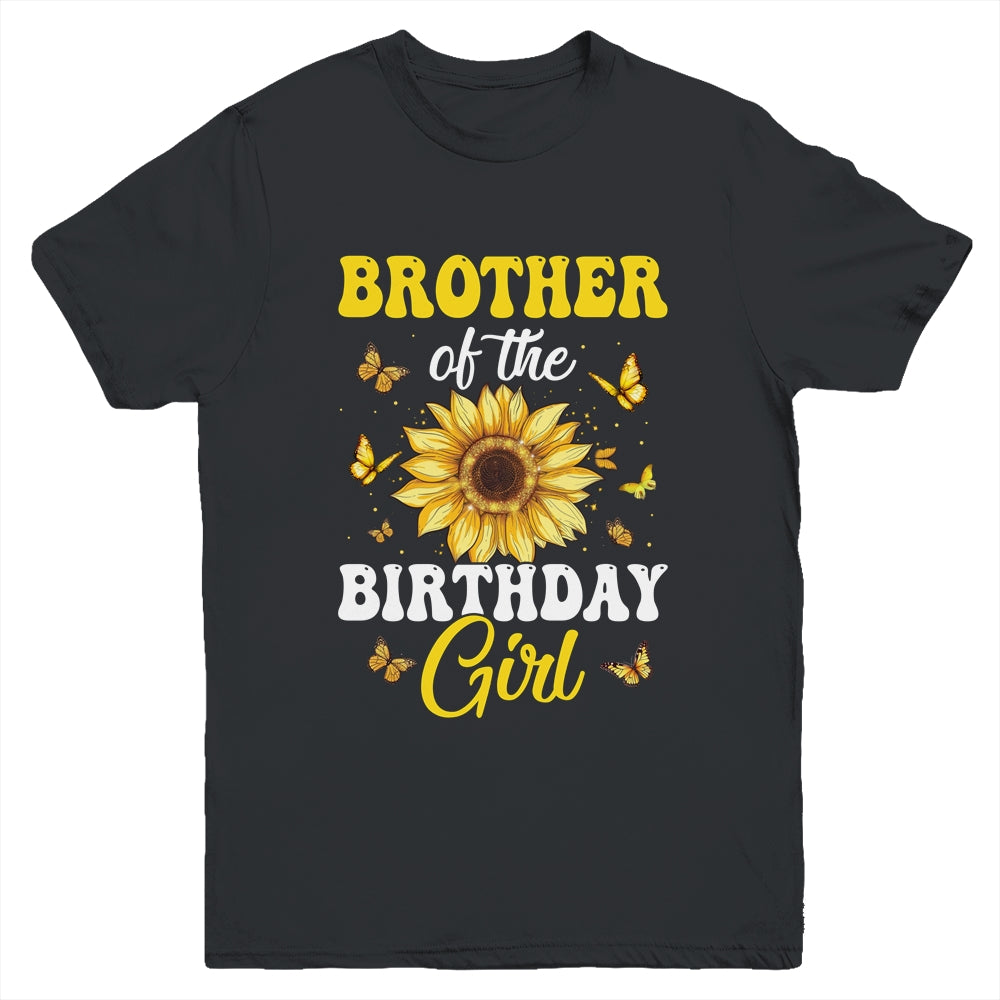 Brother Of The Birthday Girl Sunflower Party Family Matching Youth Shirt | teecentury