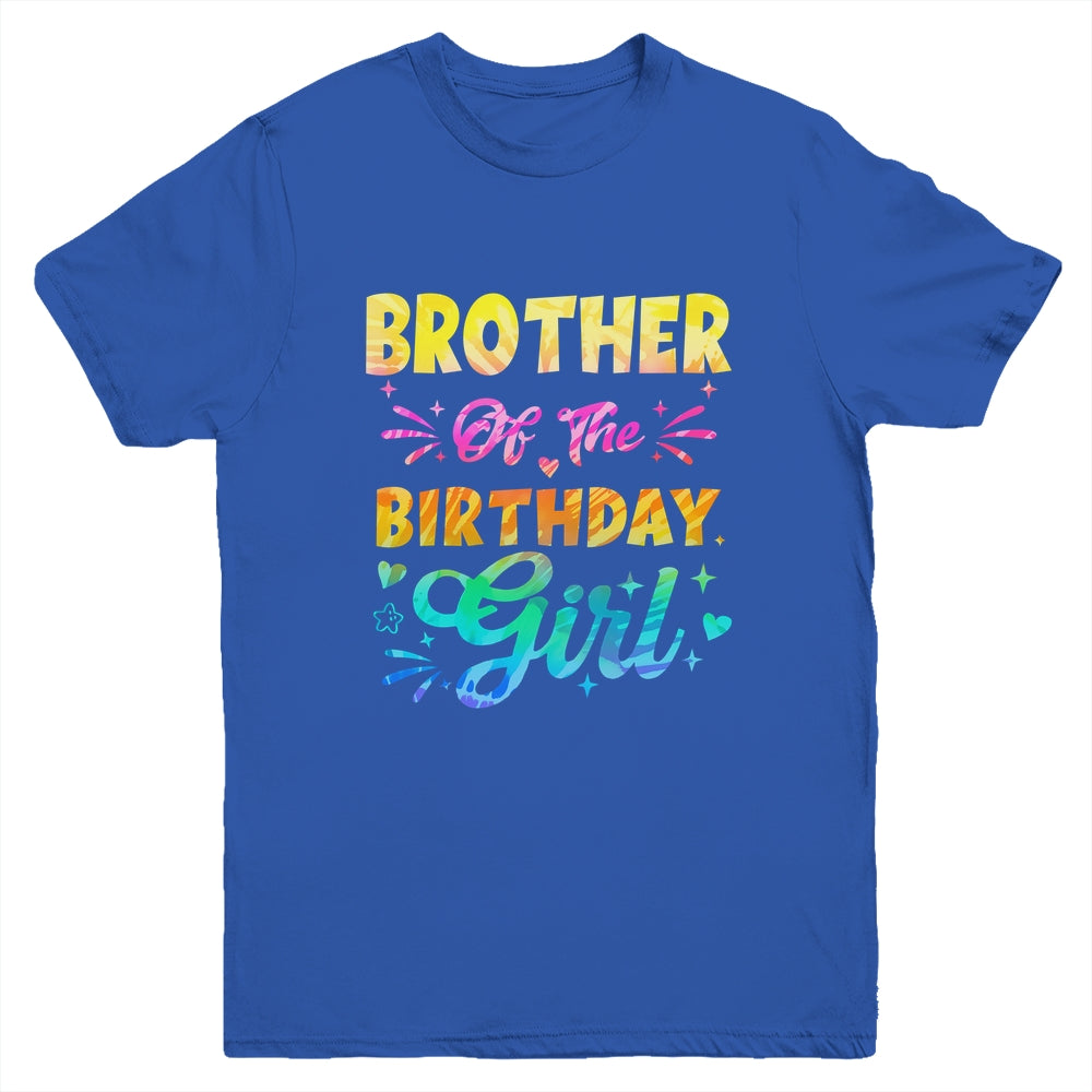 Brother Of The Birthday Girl Tie Dye 1st Birthday Family Youth Shirt | teecentury